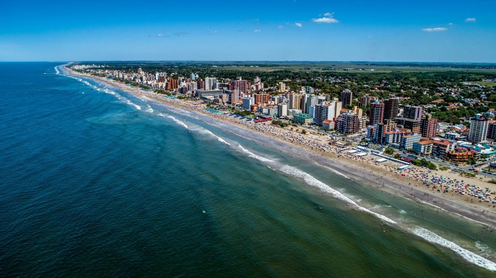 Vista aérea de la costa atlántica
